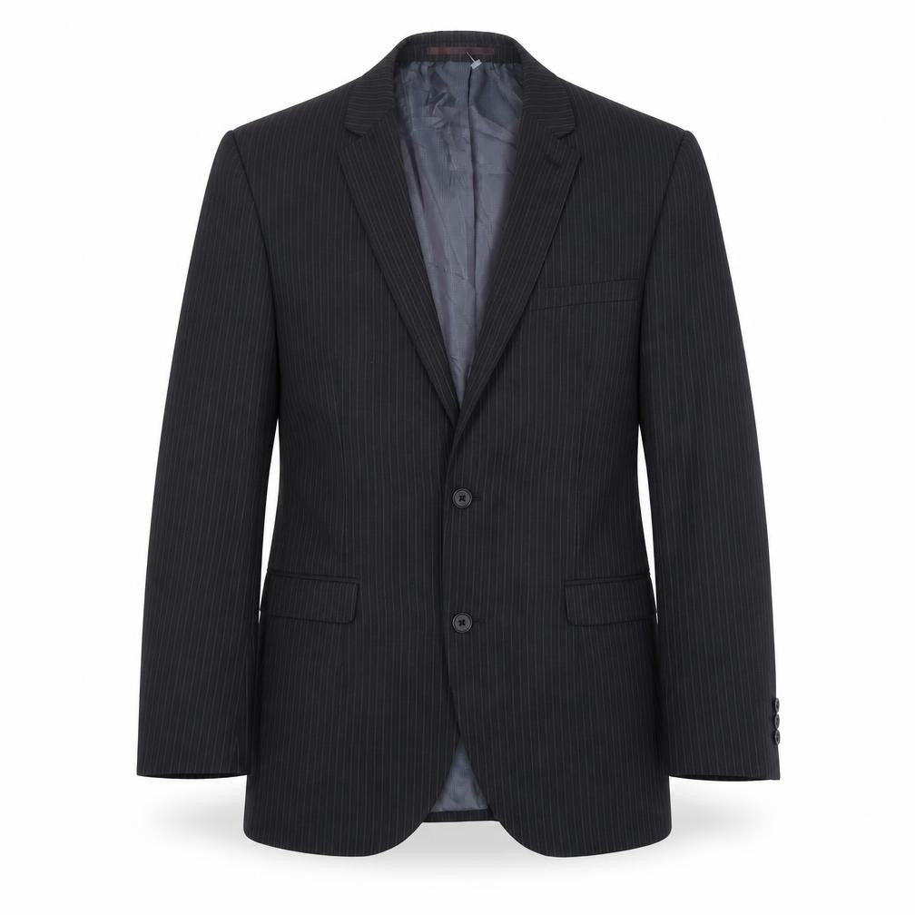 NEXT Mens Black Striped Wool Jacket Suit Jacket Size 38 Regular