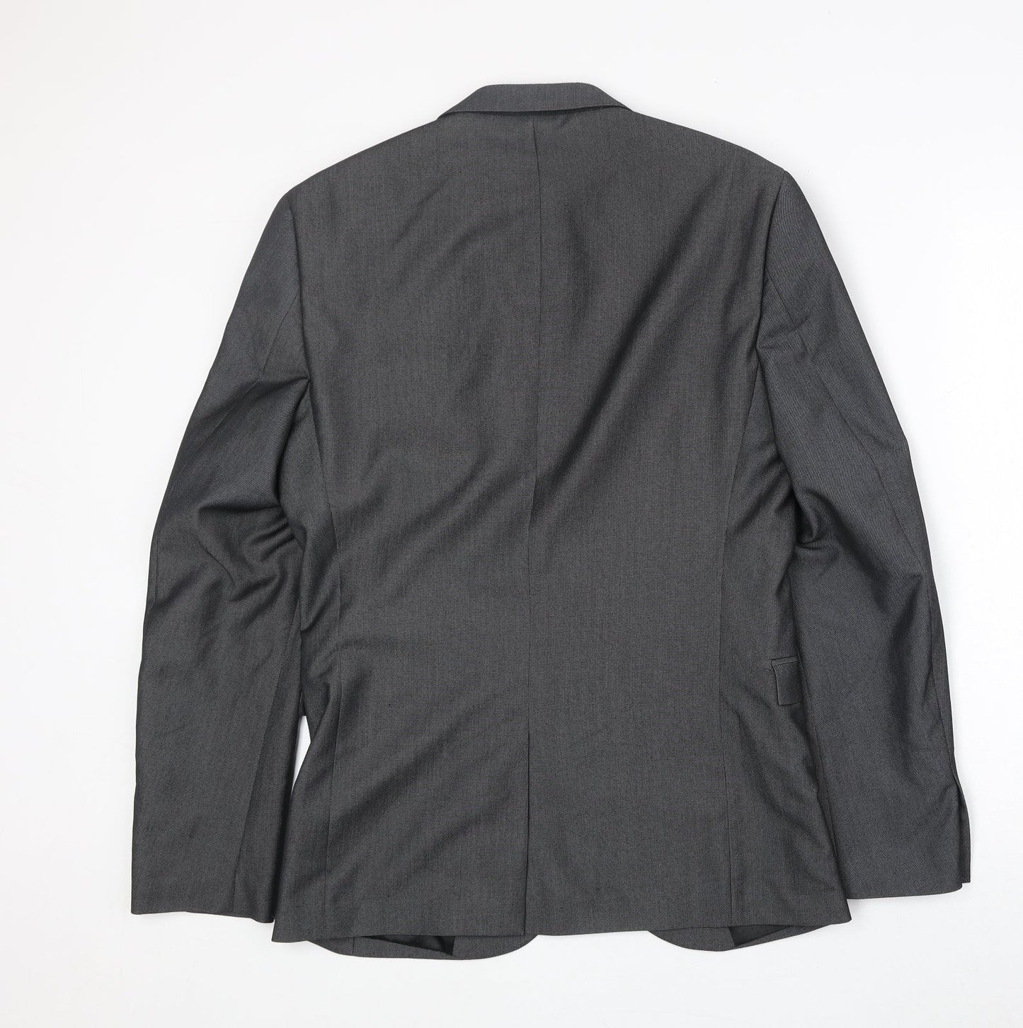 NEXT Mens Grey Polyester Jacket Suit Jacket Size 38 Regular