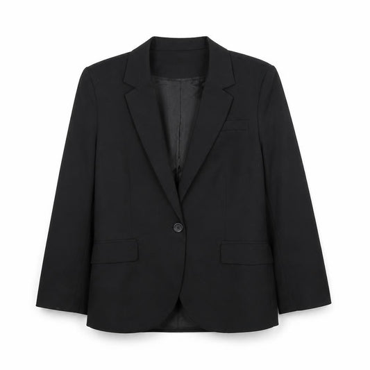 ASOS Womens Black Polyester Jacket Blazer Size 12