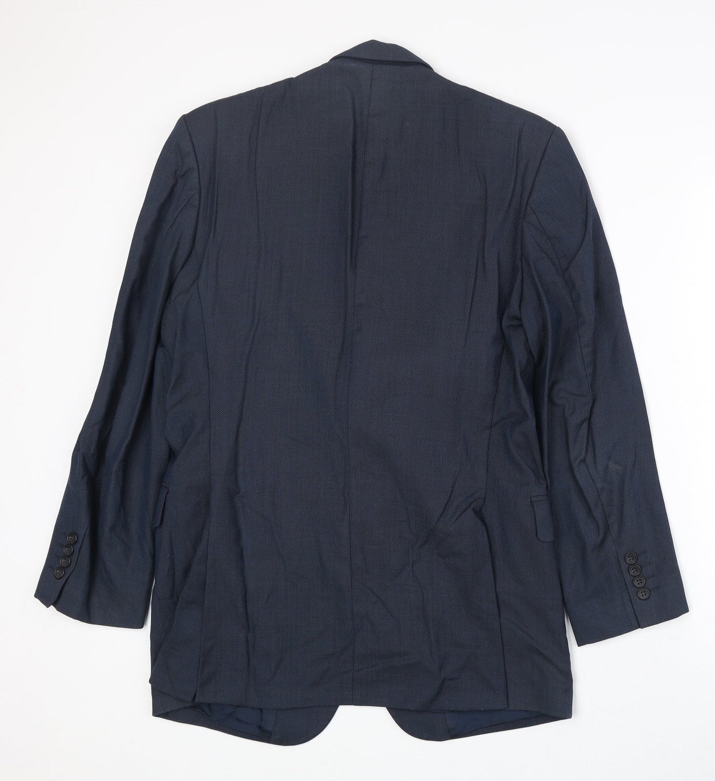 Roderick Charles Mens Blue Wool Jacket Suit Jacket Size 40 Regular