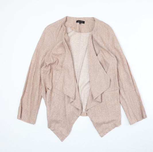 New Look Womens Pink V-Neck Viscose Cardigan Jumper Size 14
