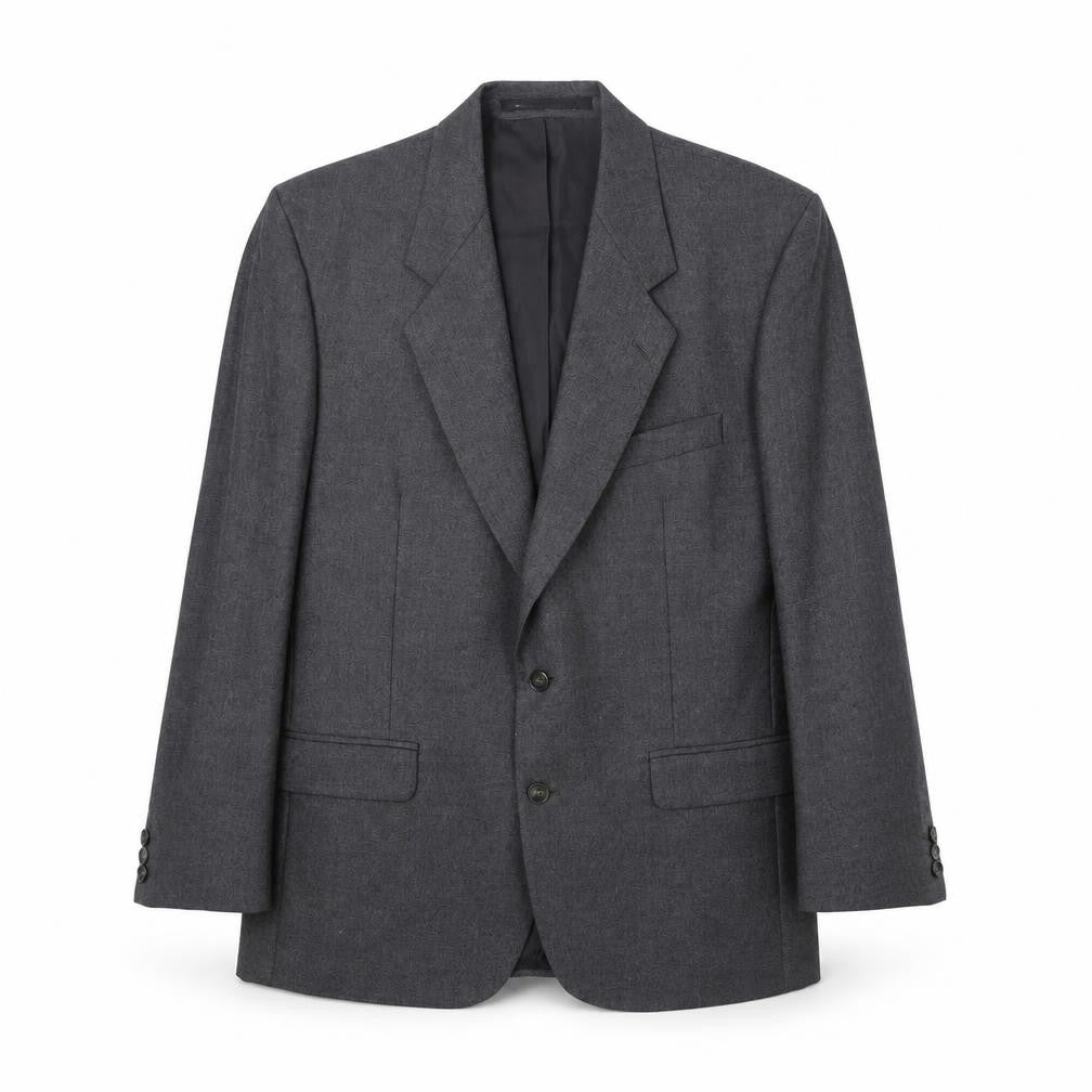 The Label Mens Grey Wool Jacket Suit Jacket Size 42 Regular