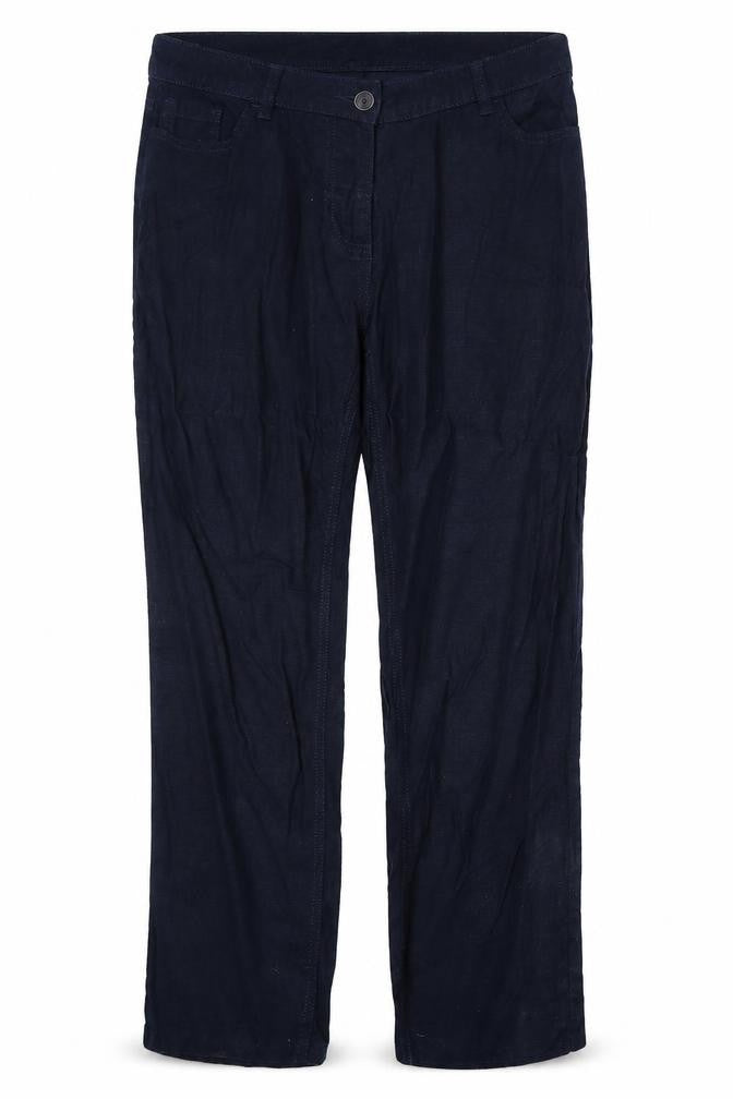 NEXT Womens Blue Polyester Trousers Size 34 in Regular Zip