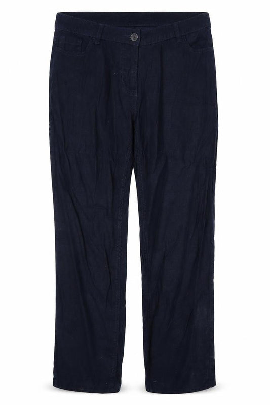 Next Womens Blue Polyester Trousers Size 34 in Regular Zip