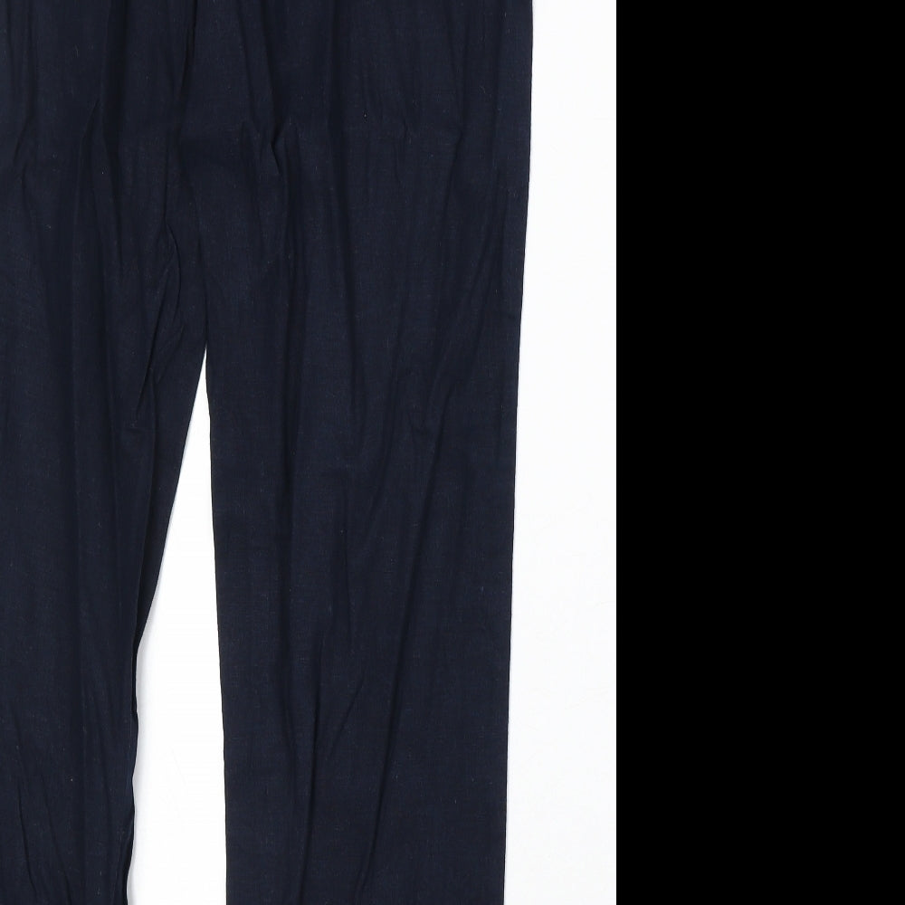 NEXT Womens Blue Polyester Trousers Size 34 in Regular Zip