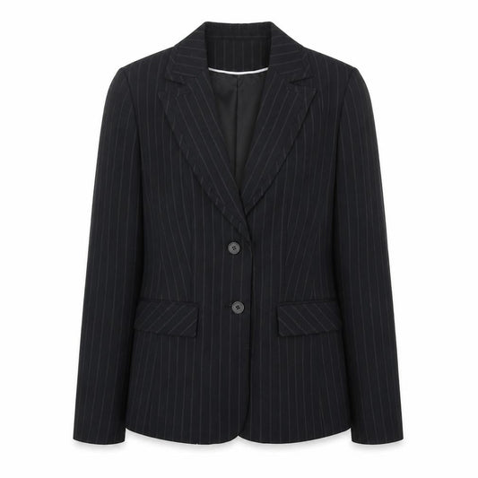 Debenhams Womens Black Striped Polyester Jacket Suit Jacket Size 10
