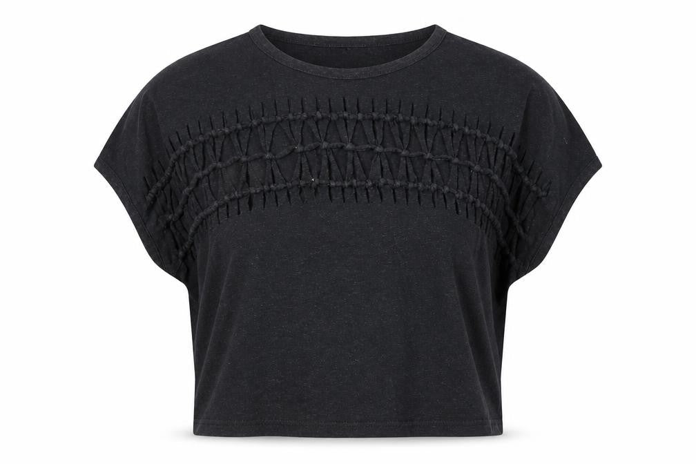 Light Before Dark Womens Grey Geometric Cotton Basic Tank Size XS Round Neck