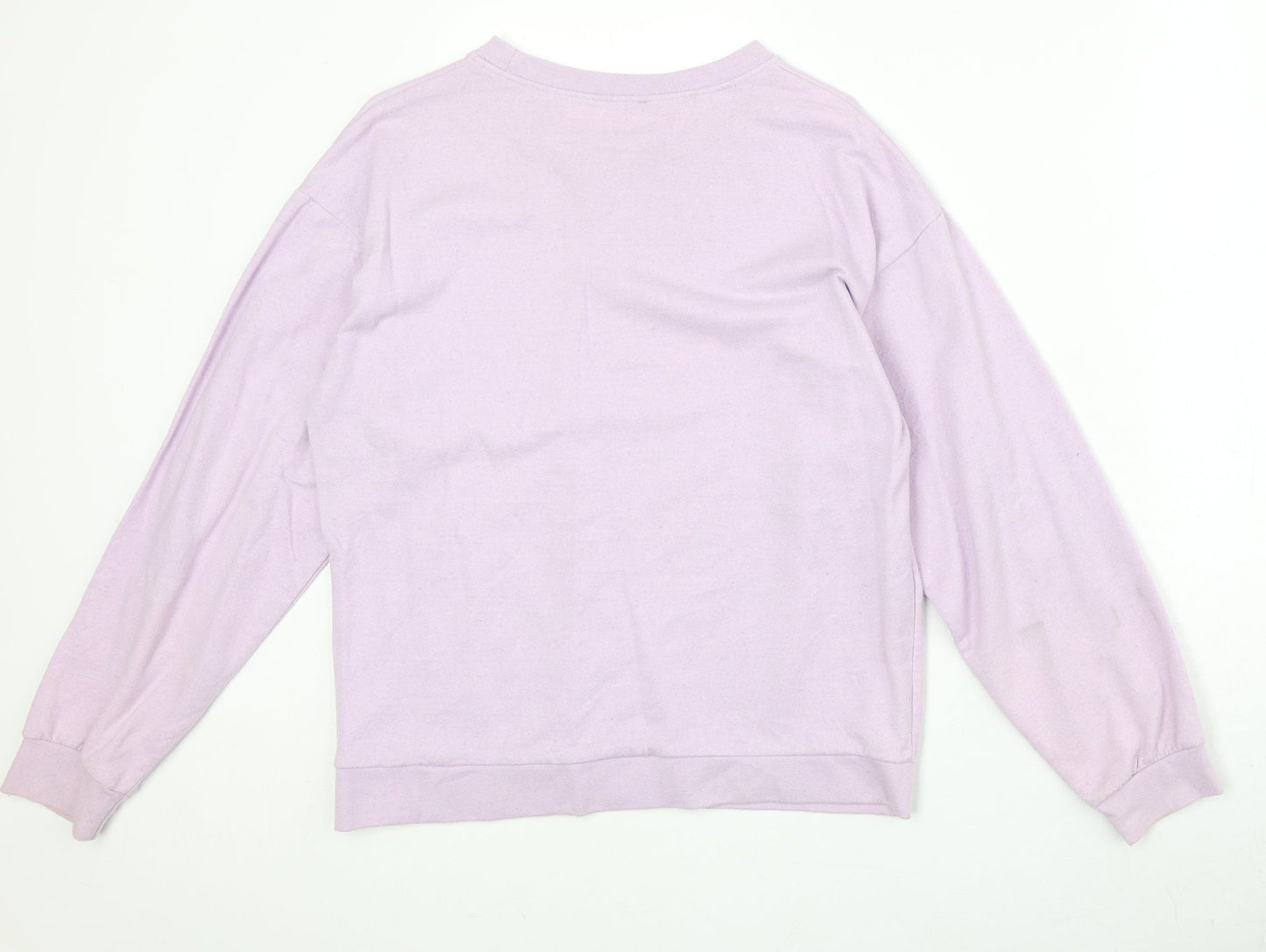 I SAW IT FIRST Womens Purple Cotton Pullover Sweatshirt Size S Pullover