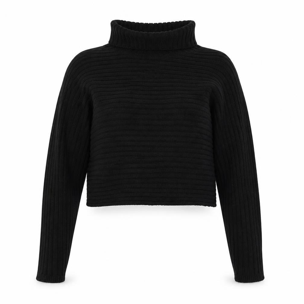New Look Womens Black Roll Neck Acrylic Pullover Jumper Size S