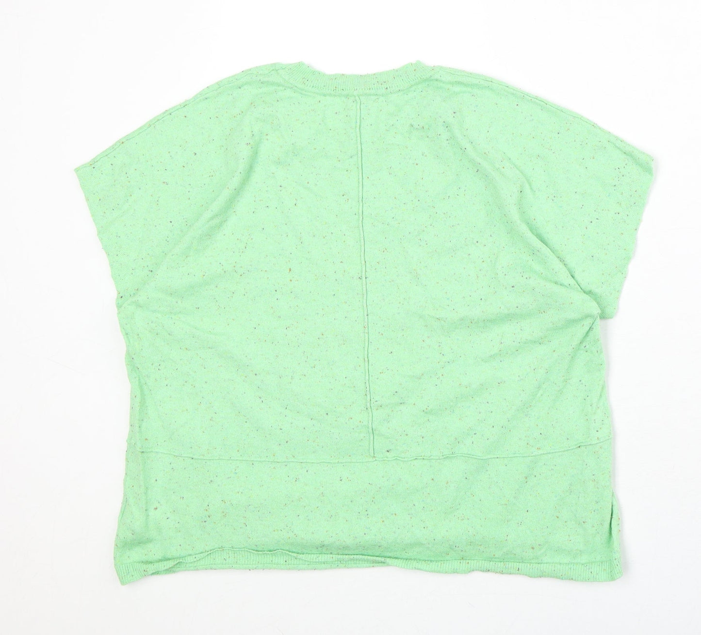 NEXT Womens Green Round Neck Nylon Pullover Jumper Size XS