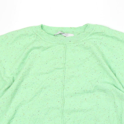 Next Womens Green Round Neck Nylon Pullover Jumper Size XS