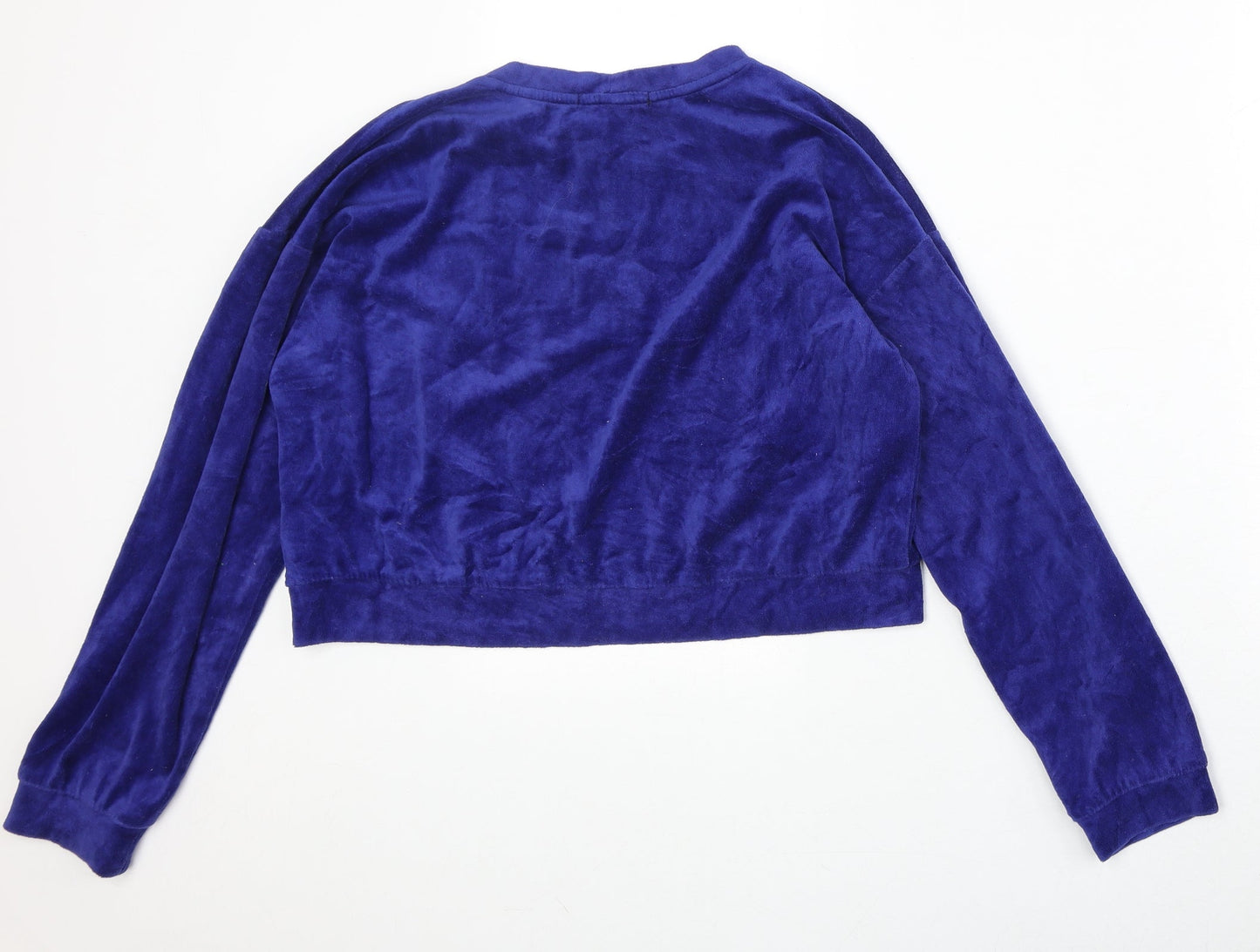 FOREVER 21 Womens Blue Polyester Pullover Sweatshirt Size S Pullover - Cropped