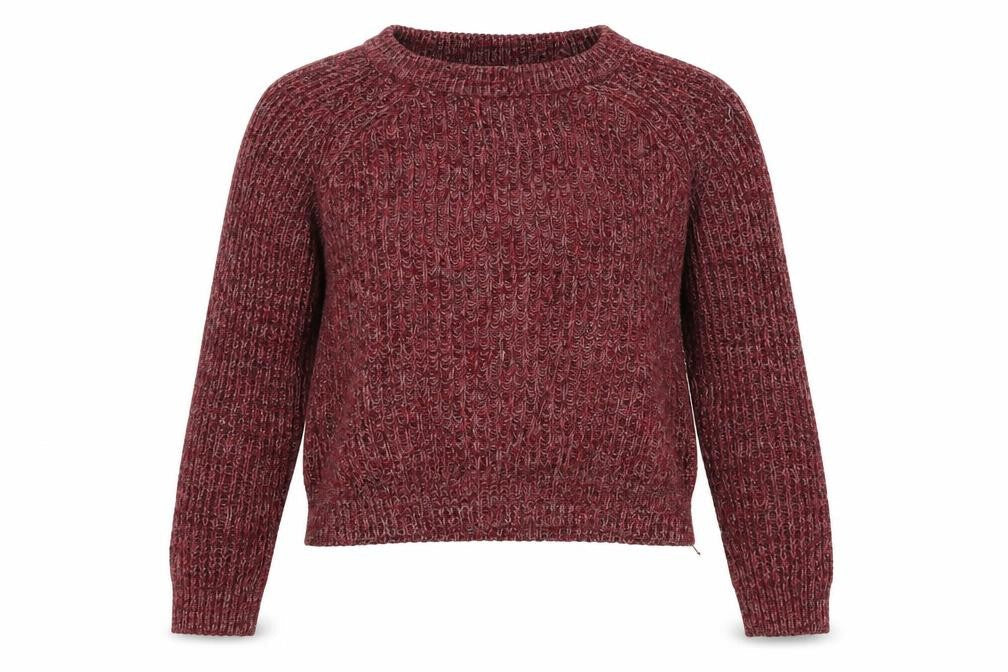 H&M Womens Red Round Neck Cotton Pullover Jumper Size XS