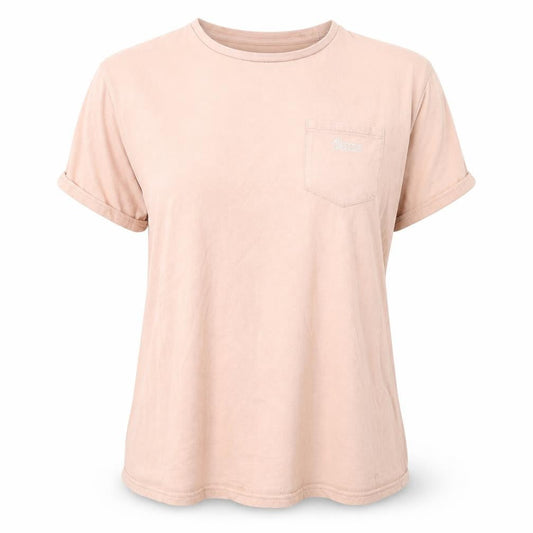 Friend or Faux Womens Pink Cotton Basic T-Shirt Size L Round Neck