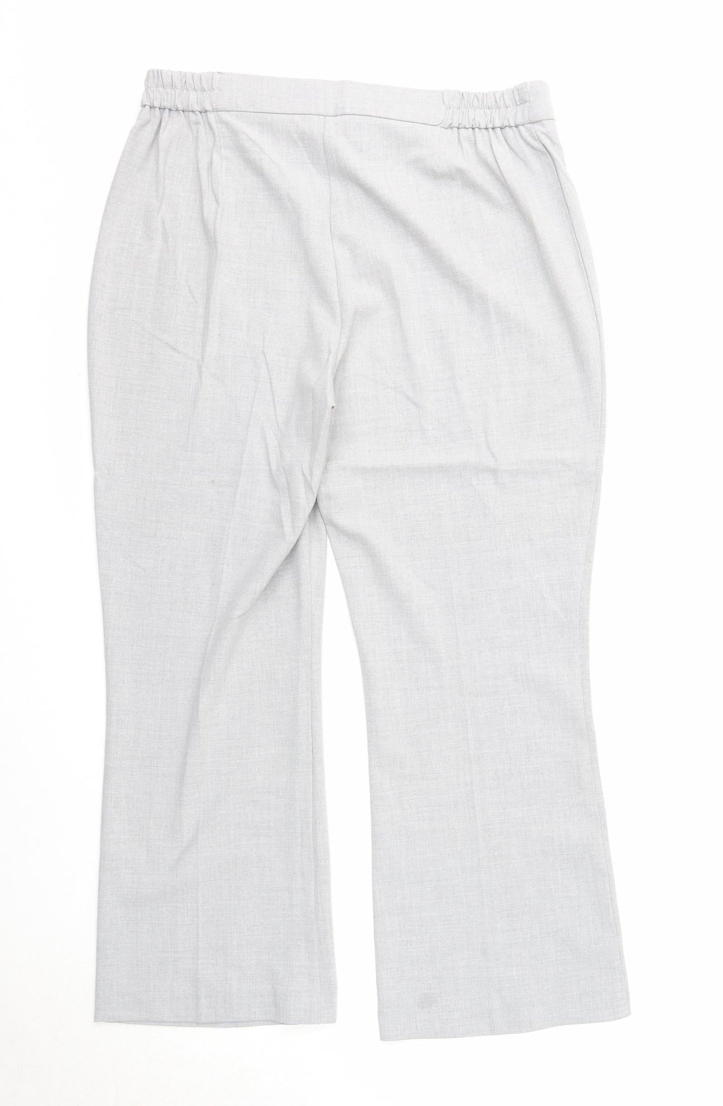 Agenda Womens Grey Polyester Dress Pants Trousers Size 16 Regular Zip