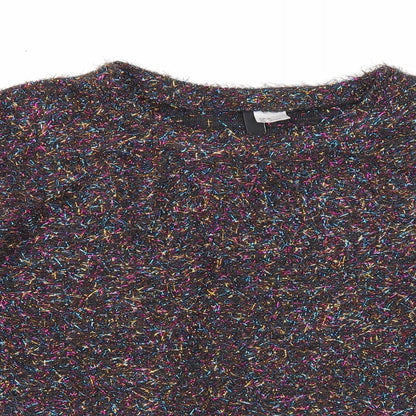 Divided by H&M Womens Black Round Neck Polyester Pullover Jumper Size M