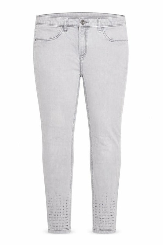 Next Womens Grey Cotton Skinny Jeans Size 10 Regular Zip