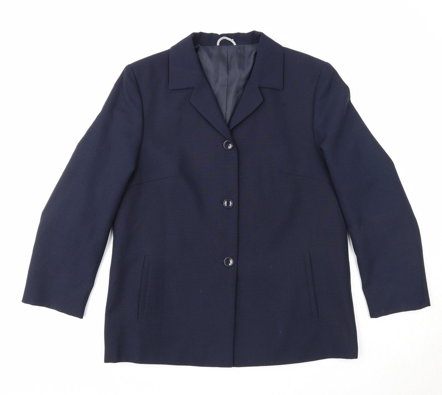 Brandtex Womens Blue Jacket Blazer Size 12 Button