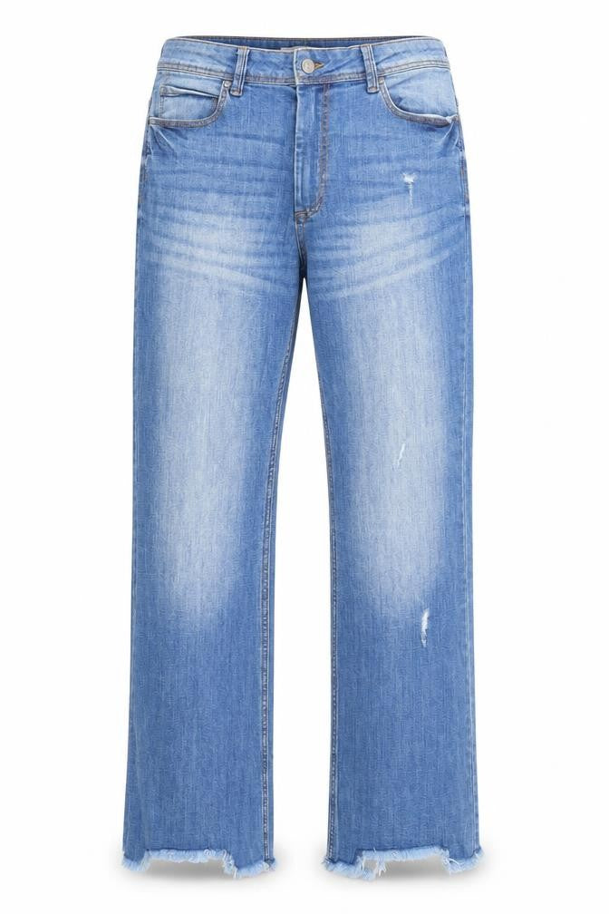 JDY Womens Blue Cotton Straight Jeans Size 32 in L32 in Regular Zip