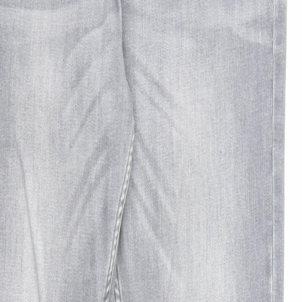 John Lewis Womens Grey Cotton Skinny Jeans Size 10 Regular Zip