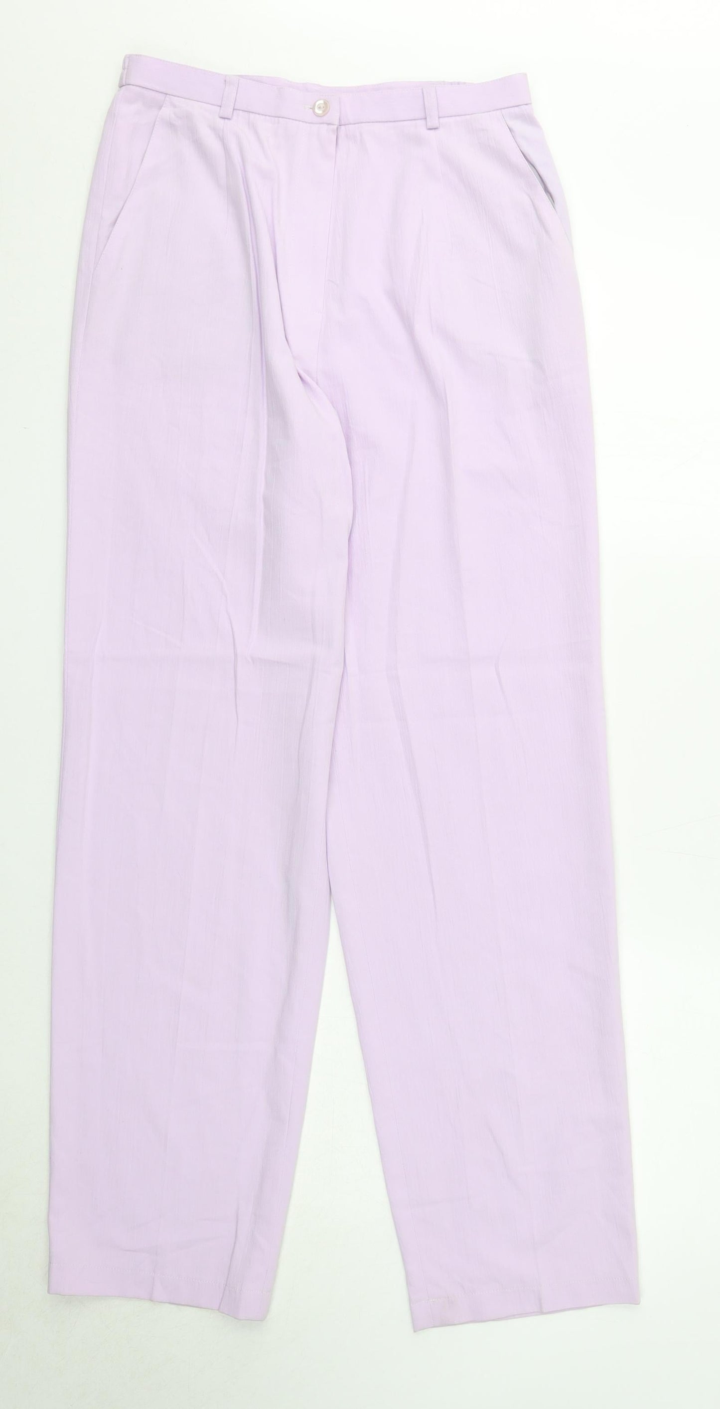 Paul Separates Womens Purple Polyester Trousers Size 12 Regular Zip