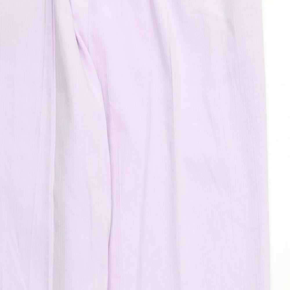 Paul Separates Womens Purple Polyester Trousers Size 12 Regular Zip