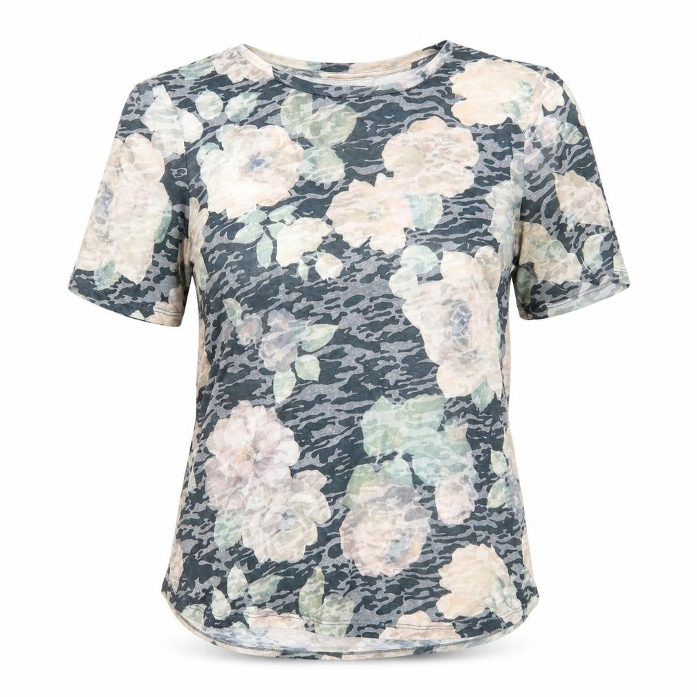 Dorothy Perkins Womens Multicoloured Geometric Polyester Basic T-Shirt Size 10 Round Neck