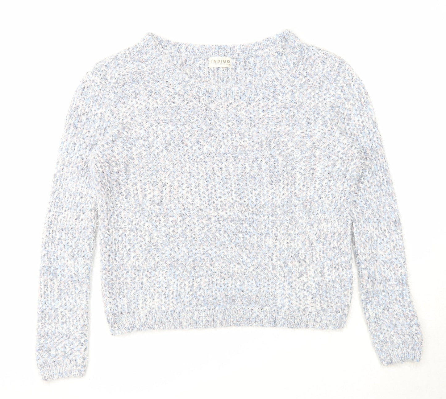 Marks and Spencer Womens Multicoloured Round Neck Acrylic Pullover Jumper Size 12