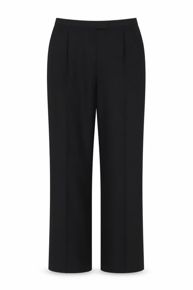 Essentials Womens Black Viscose Trousers Size 12 Regular Zip