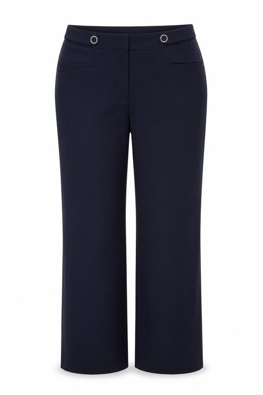 Capsule Womens Blue Polyester Trousers Size 14 Regular Zip