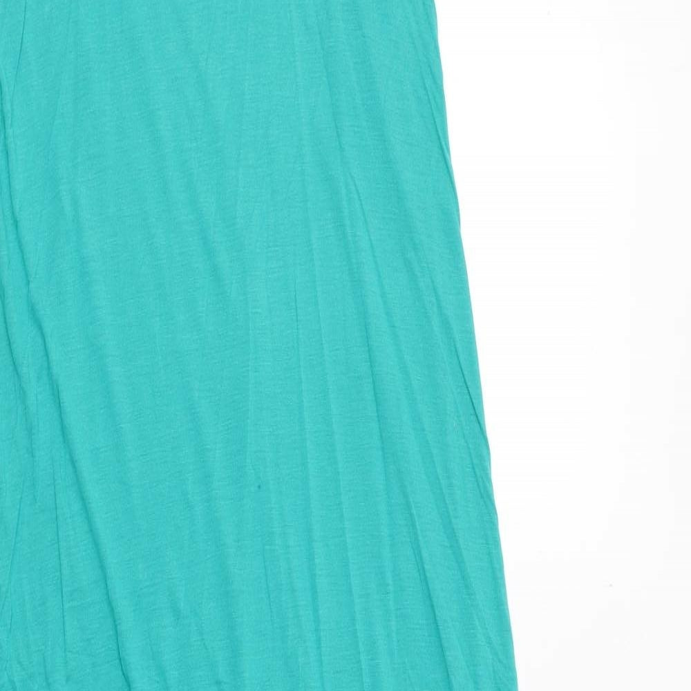 H&M Womens Green Viscose Maxi Size 8 Round Neck Pullover