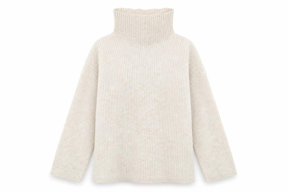 ASOS Womens Beige Roll Neck Polyester Pullover Jumper Size 8