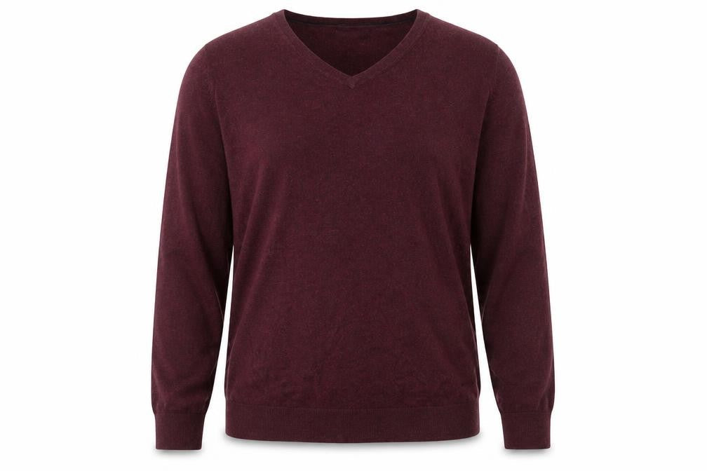 NEXT Womens Red V-Neck Cotton Pullover Jumper Size S
