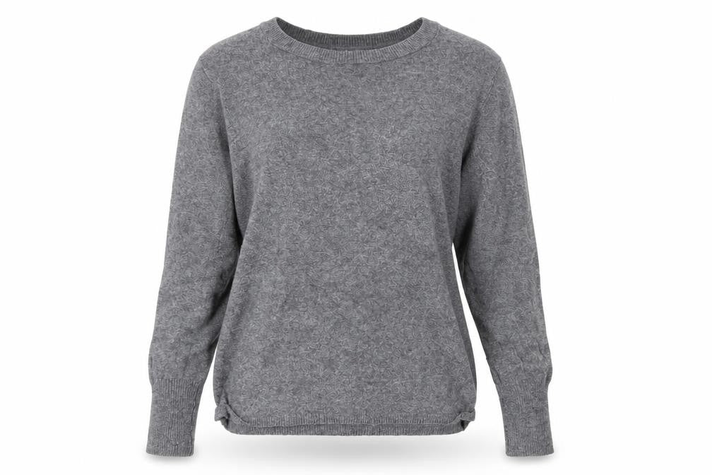 Mini Velvet Womens Grey Round Neck Cotton Pullover Jumper Size 8