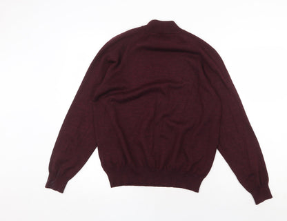 Wolsey Womens Red Round Neck Wool Pullover Jumper Size S