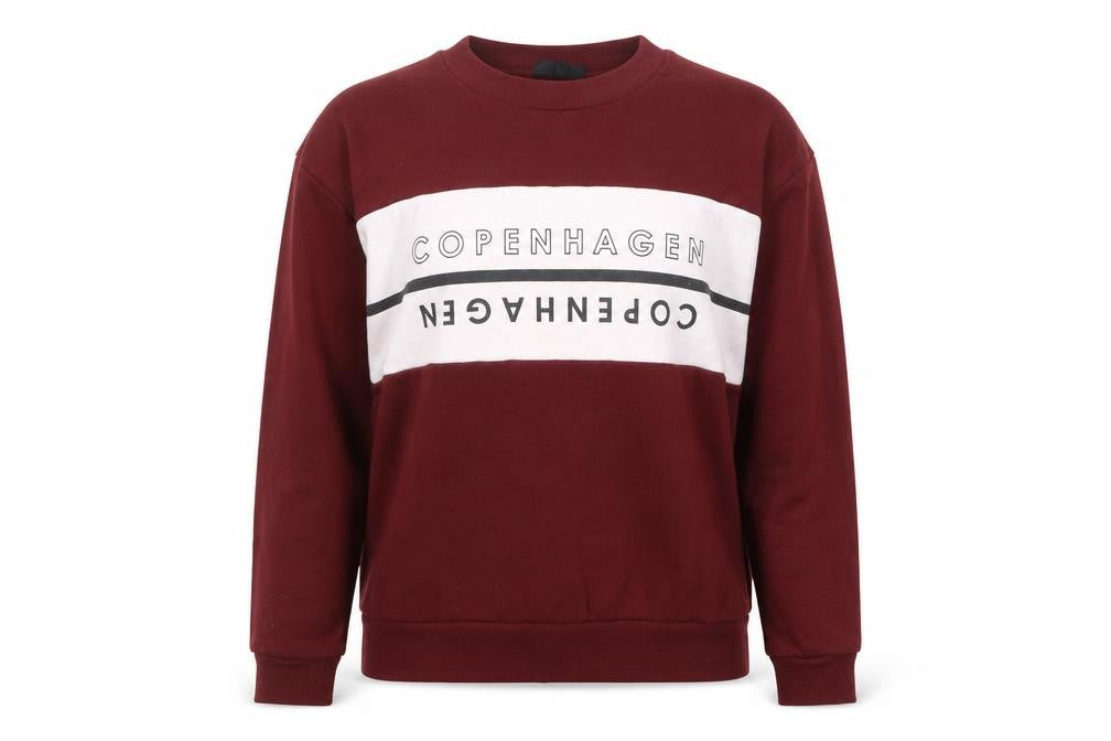 Topshop Womens Red Polyester Pullover Sweatshirt Size 6 Pullover - Copenhagen