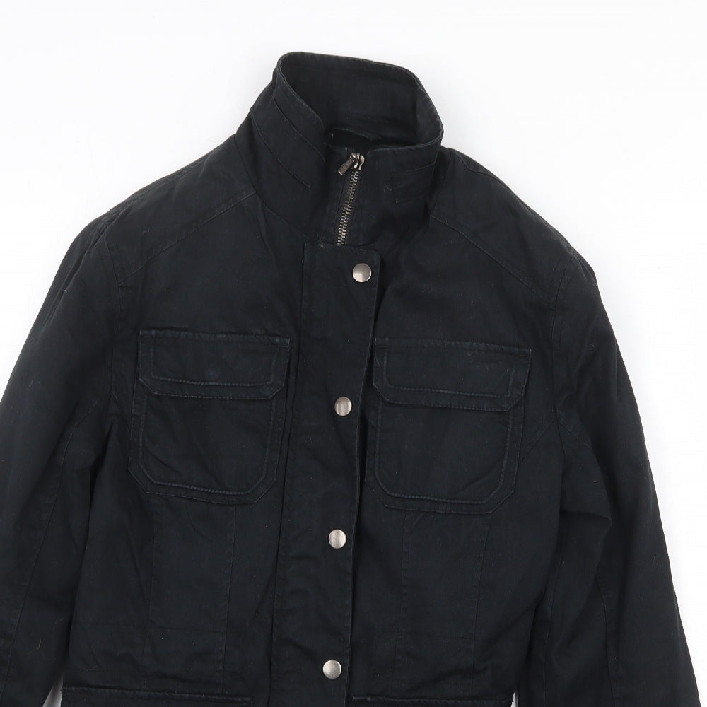 Dorothy Perkins Womens Black Jacket Size 10 Zip