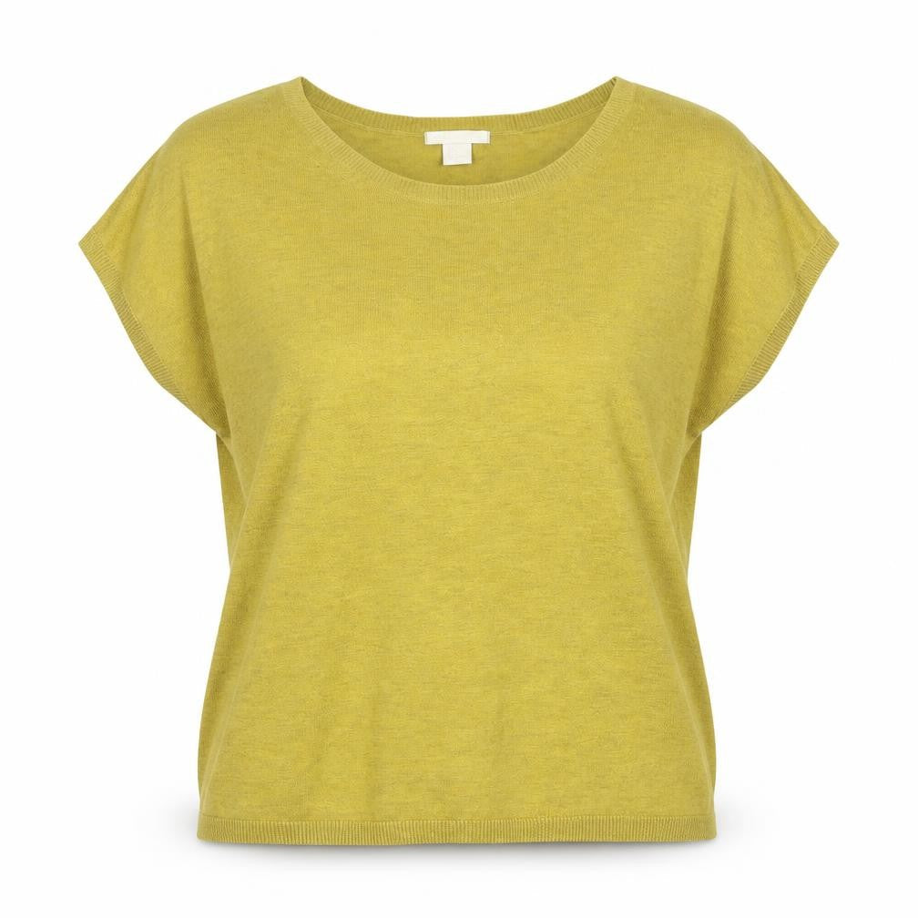 H&M Womens Yellow Round Neck Acrylic Pullover Jumper Size L