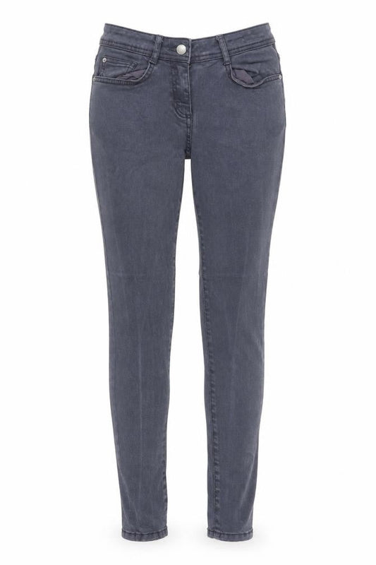 Next Womens Blue Cotton Skinny Jeans Size 8 Regular Zip