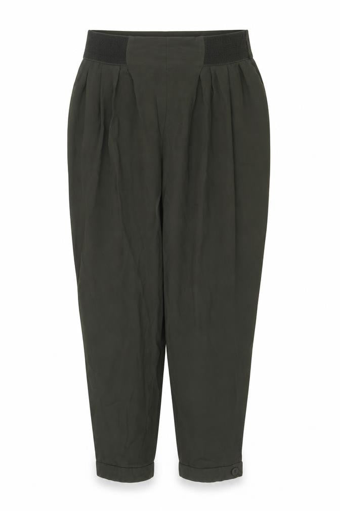 Zara Womens Green Polyester Trousers Size XS Regular Zip
