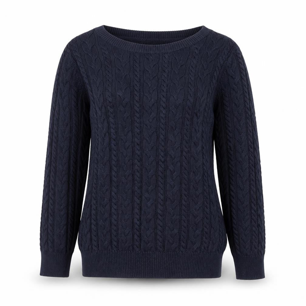 H&M Womens Blue Round Neck Polyamide Pullover Jumper Size S
