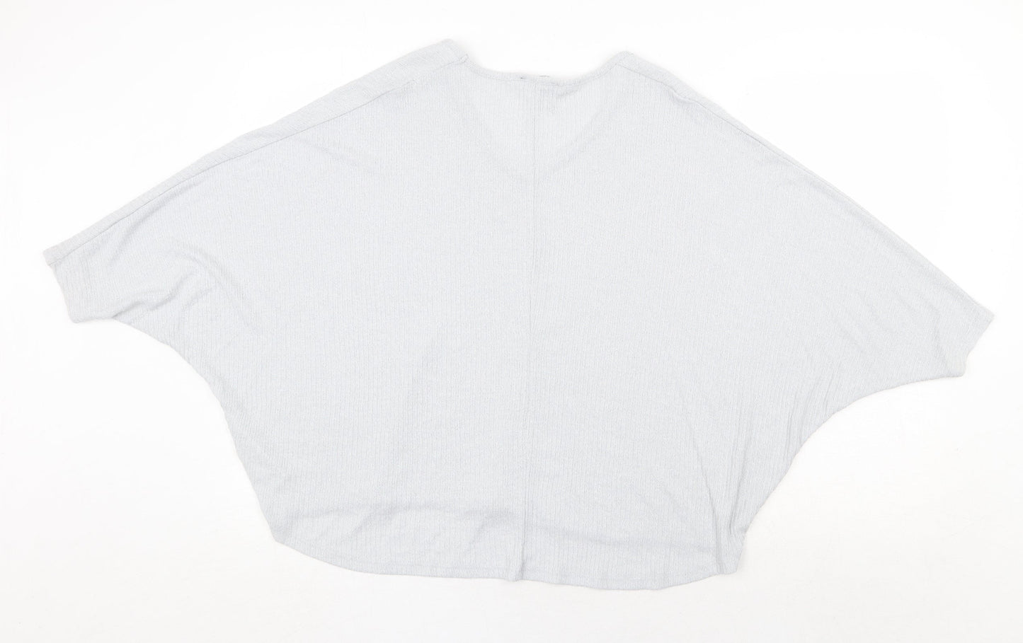 New Look Womens Grey Round Neck Viscose Pullover Jumper Size S - Oversized