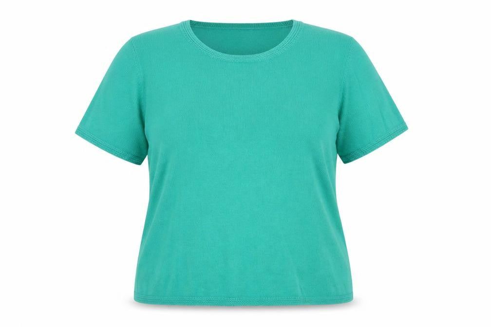 Marks & Spencer Womens Green Round Neck Acrylic Pullover Jumper Size 18