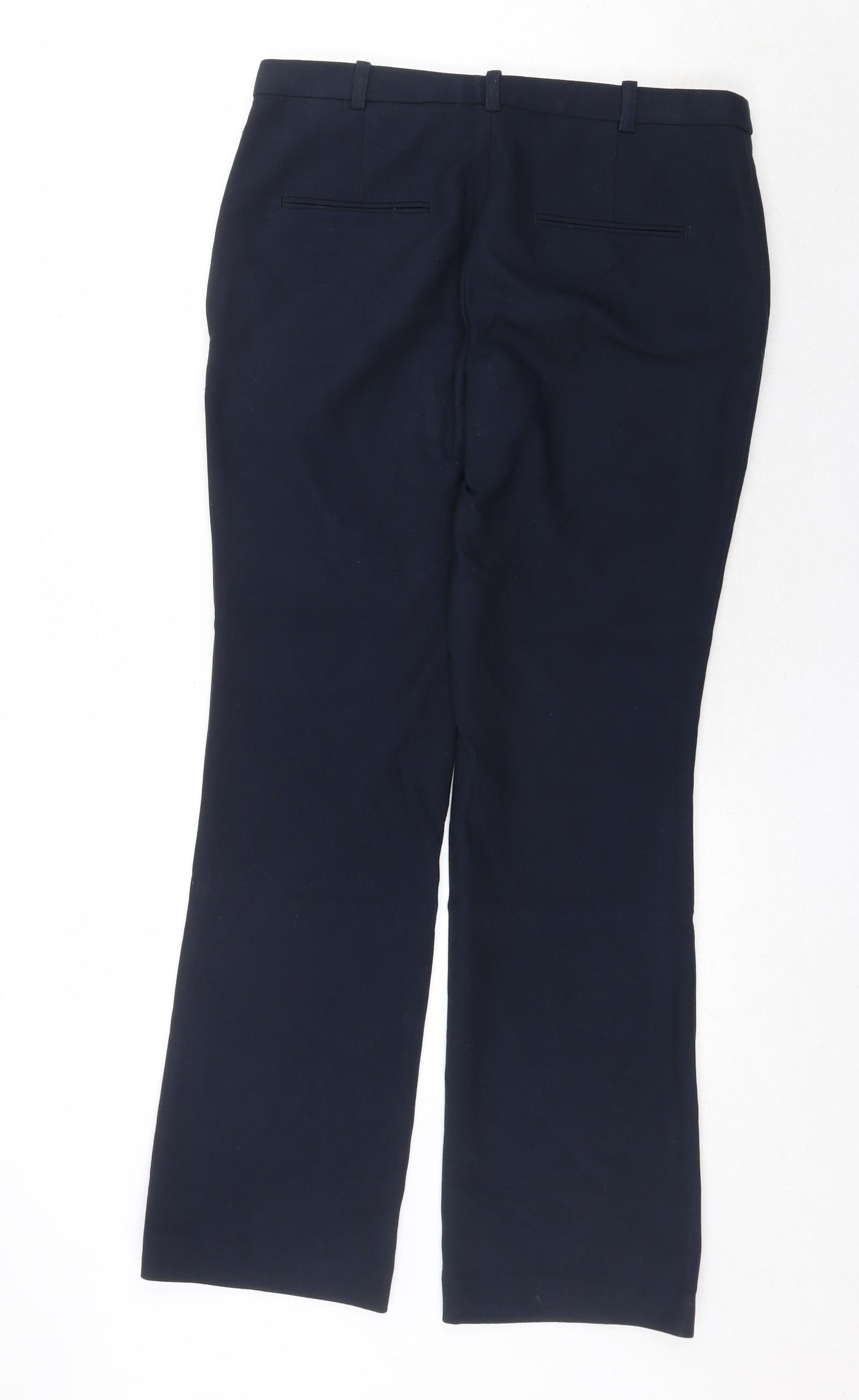 NEXT Womens Blue Polyester Dress Pants Trousers Size 10 Regular Zip