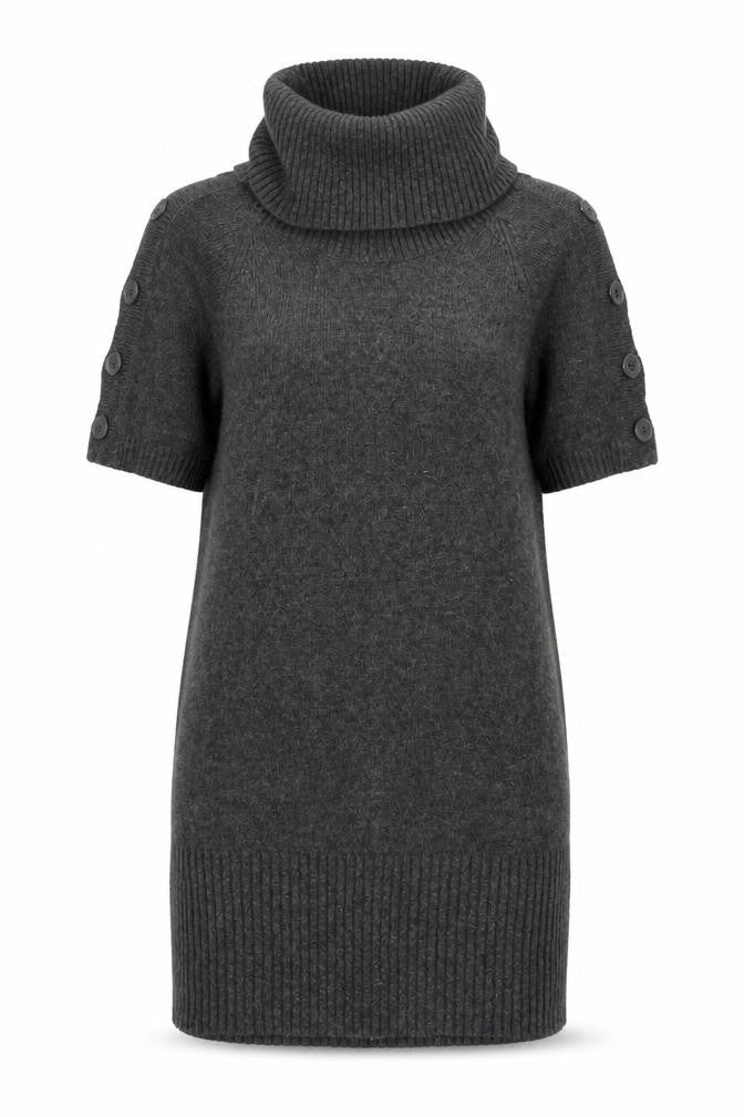 Warehouse Womens Grey Roll Neck Viscose Pullover Jumper Size 12