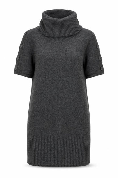 Warehouse Womens Grey Roll Neck Viscose Pullover Jumper Size 12