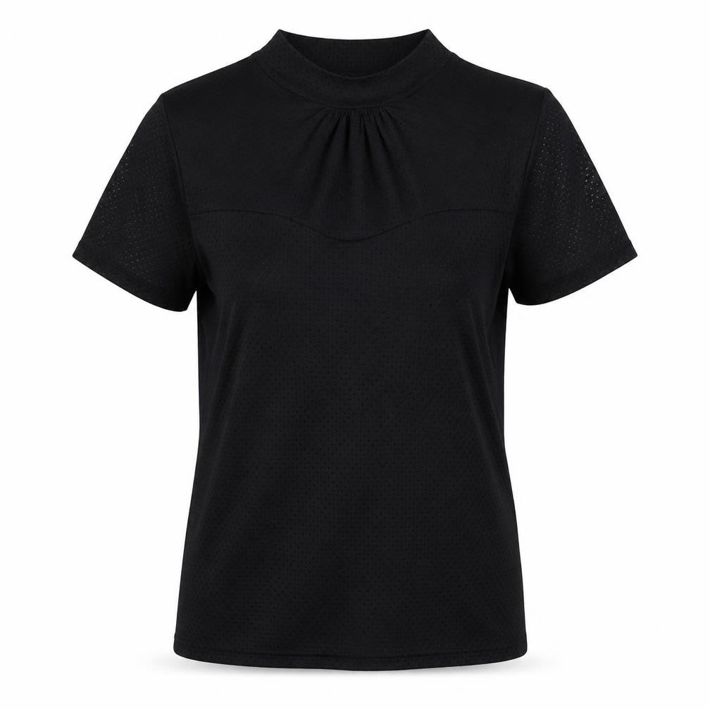 Dorothy Perkins Womens Beige Polyester Basic T-Shirt Size 8 Round Neck
