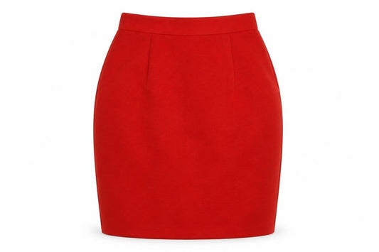 After Work Womens Red Polyester A-Line Skirt Size S Zip