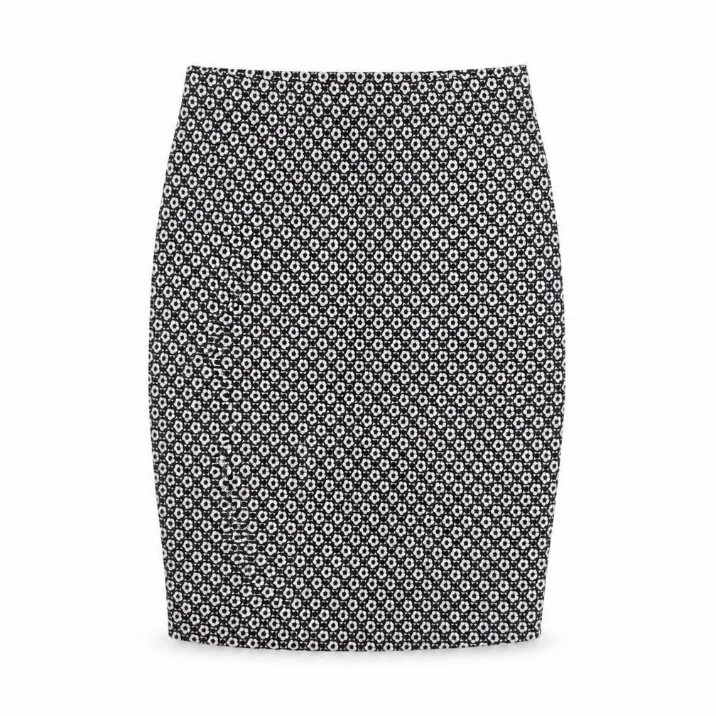 Woolworths Womens Black Floral Polyester A-Line Skirt Size M
