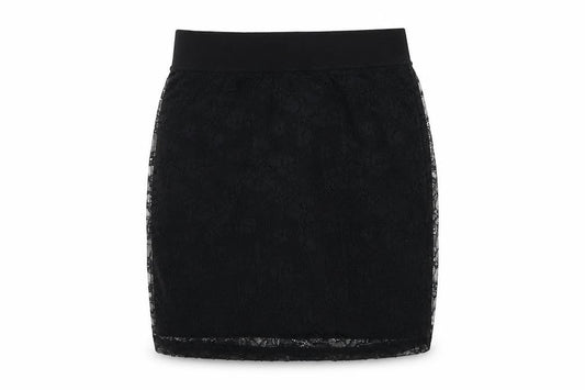 H&M Womens Black Geometric Polyamide A-Line Skirt Size 8
